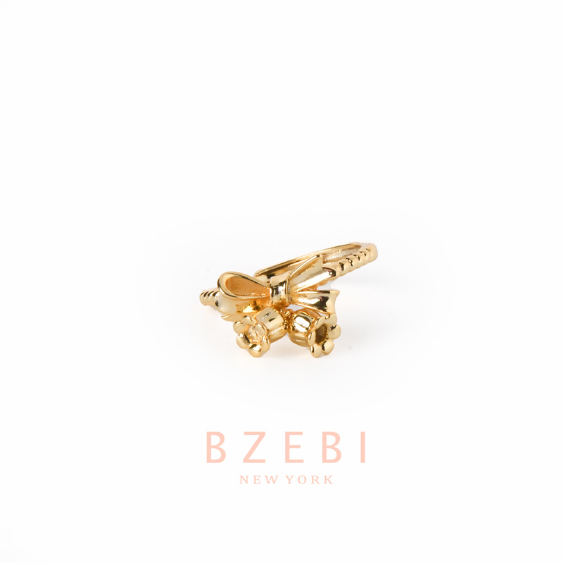 bzebi-แหวนทอง-ผีเสื้อ-สแตนเลส-ทองคํา-jewelry-เครื่องประดับ-สามารถปรับได้-แฟชั่นเรียบง่าย-สําหรับผู้หญิง-397r