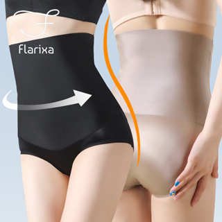 Flarixa กางเกงชั้นใน ผ้าเรยอน เอวสูง กระชับสัดส่วน ไร้รอยต่อ สําหรับผู้หญิง