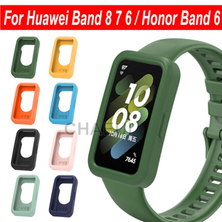 เคสซิลิโคนนิ่ม ป้องกันรอย อุปกรณ์เสริม สําหรับ Huawei Band 6 7 8 / Honor Band 6