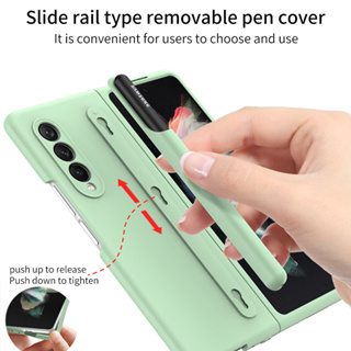 Galaxy Z Fold 3 เคสโทรศัพท์ ซิลิโคนเหลว ที่ใส่ปากกา แบบถอดออกได้ กรอบนิ่ม ไม่ทําให้เครื่องเสียหาย