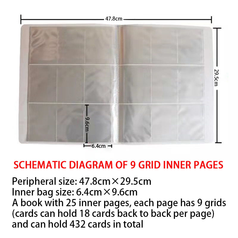 432-ใบ-9-ช่อง-สมุดอัลบั้มการ์ดเกมโปเกมอน-สมุดพลิกของสะสมน่ารักสำหรับเด็ก-kids-game-toy-book-ของขวัญ