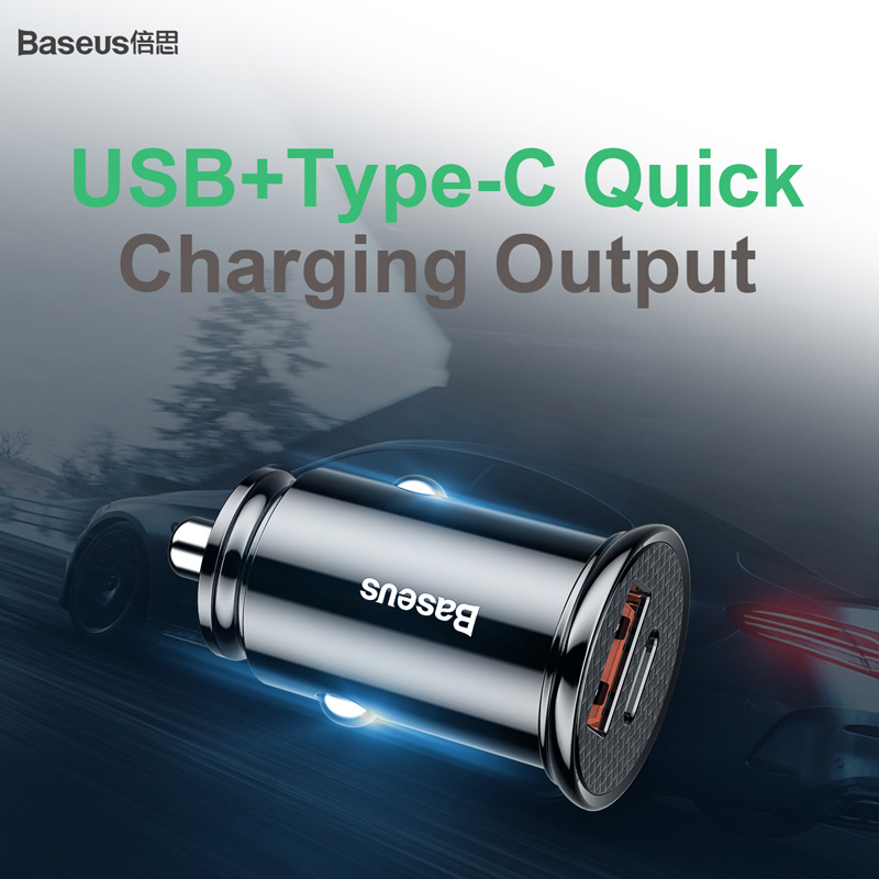 baseus-ที่ชาร์จในรถ-usb-คู่-5a-ชาร์จเร็ว-2-พอร์ต-12-24v-ซ็อกเก็ตที่จุดบุหรี่ในรถ-usbc-ที่ชาร์จสําหรับอะแดปเตอร์ชาร์จโทรศัพท์มือถือ