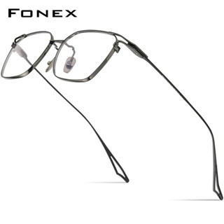 Fonex กรอบแว่นตาไทเทเนียมบริสุทธิ์ ผู้ชาย ย้อนยุค วินเทจ สี่เหลี่ยม แว่นตาผู้หญิง แว่นตา ACT-Seven