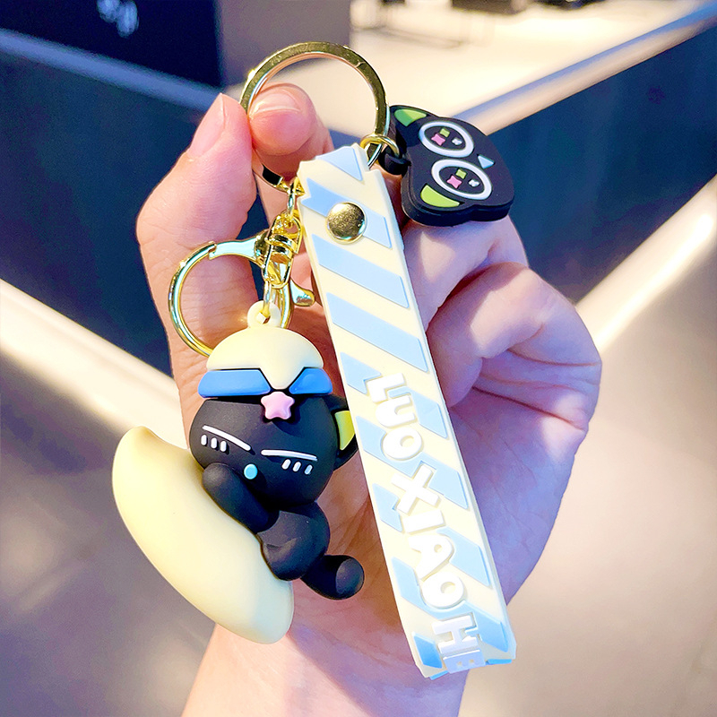 พวงกุญแจรถยนต์-ตุ๊กตาการ์ตูนแมวน่ารัก-อุปกรณ์เสริม-สําหรับแขวนกระเป๋า