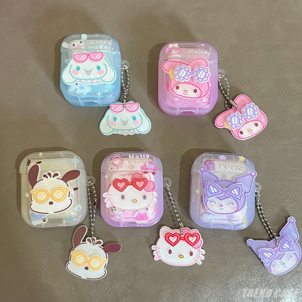 sanrio-เคสหูฟัง-ลายการ์ตูนซานริโอ้น่ารัก-พร้อมพวงกุญแจ-สําหรับ-apple-airpods-1-2-pro-3rd-generation-airpods-pro-3