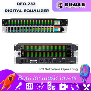 Deq-232 อีควอไลเซอร์ดิจิทัล HD 2 ช่อง 31 แบนด์ แรงดันไฟฟ้าคู่ USB สําหรับปาร์ตี้ บาร์ โบสถ์ เพลง เทศกาล งานแต่งงาน
