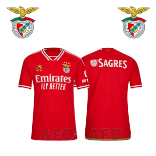 เสื้อกีฬาแขนสั้น ลายทีมชาติฟุตบอลชั้นนํา S.L.Benfica Jersey 23 24 ชุดเหย้า สําหรับผู้ชาย