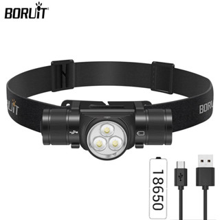 Boruit HP330 ไฟหน้า LED Type-C IP66 พลังงานสูง กันน้ํา สําหรับตกปลา ตั้งแคมป์