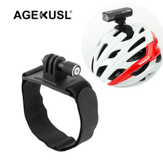 Agekusl อุปกรณ์เมาท์ขาตั้งไฟหน้า ติดหมวกกันน็อค สําหรับ Cateye Garmin