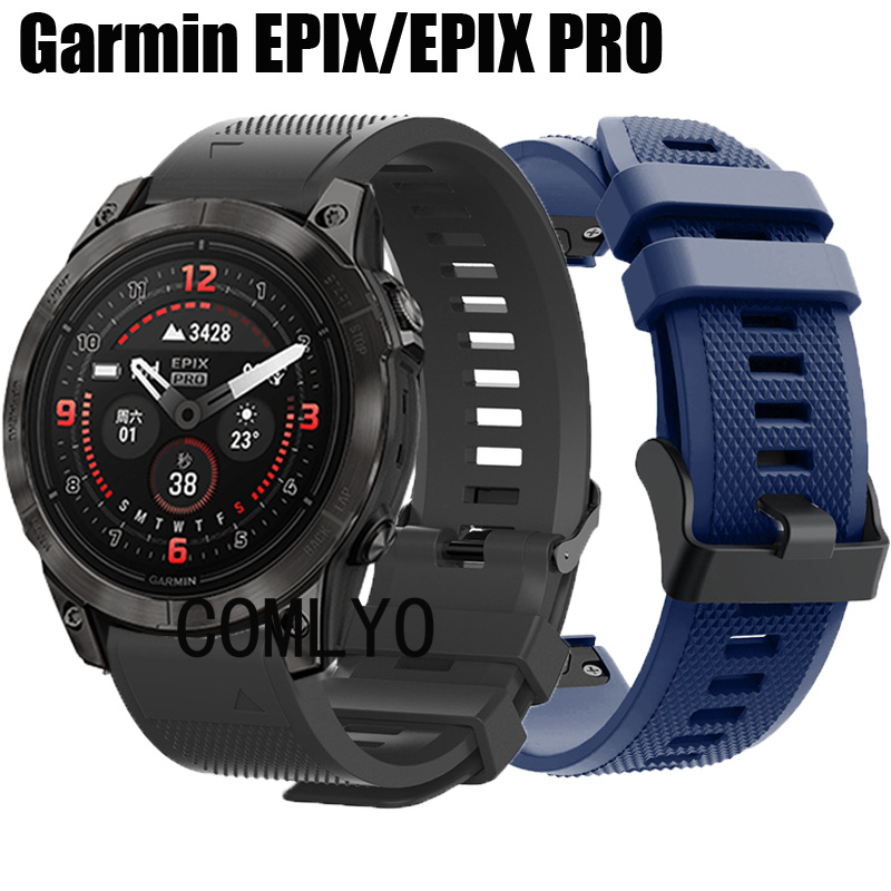 สายนาฬิกาข้อมือซิลิโคน-ปลดไว-สําหรับ-garmin-epix-pro-47-มม-51-มม