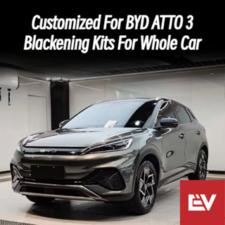 For BYD ATTO 3 ชุดตกแต่งคาร์บอนสีดำลวดลายคาร์บอนไฟเบอร์และสีดำบริสุทธิ์ปรับแต่งให้พอดี