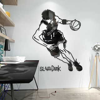 สติกเกอร์โปสเตอร์อะคริลิค ลายอนิเมะ Slam Dunk Basketball Star 3d สําหรับติดตกแต่งผนังห้องนอนเด็กผู้ชาย หอพัก