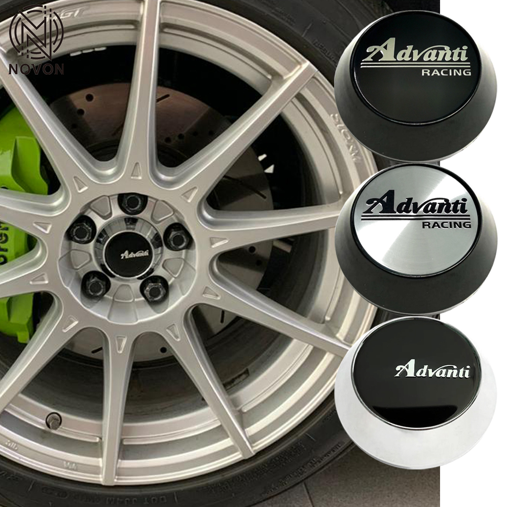 60/64/65/68/69 มม.Avanti โลโก้เงินรถยนต์กีฬาศูนย์ล้อหมวก Hub ฝาครอบ Fit ...