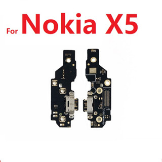 บอร์ดชาร์จ USB พอร์ตสายเคเบิลอ่อน สําหรับ Nokia X5 X6 X7 7.1 Plus