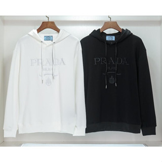 เสื้อกันหนาว คอกลม ผ้าฝ้าย มีฮู้ด ปักลาย มีสไตล์ สําหรับชาย และหญิง