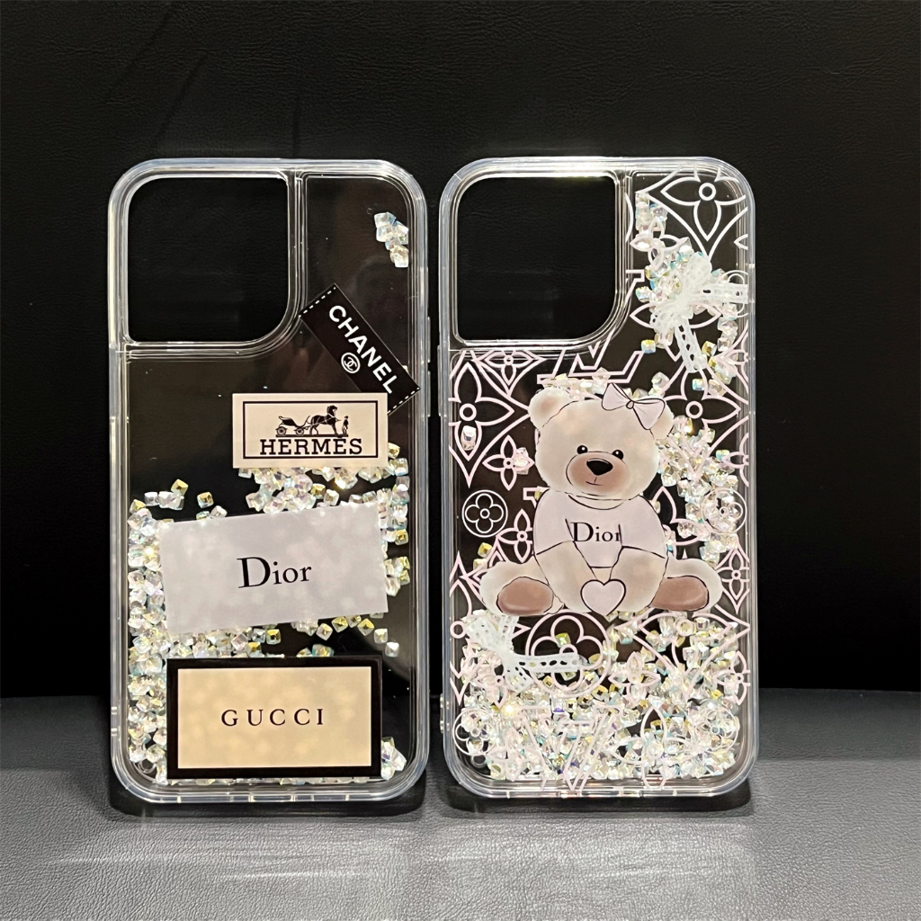 เคสโทรศัพท์มือถือ-มีทรายไหล-ลาย-dior-สําหรับ-iphone-6-7-8-x-xr-xsmax-11-12-13-14-15-pro-plus-promax