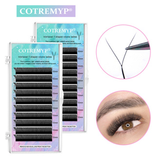 Cotremyp/Naga ขนตาปลอม ทรง YY ขนมิงค์ นุ่ม เป็นธรรมชาติ สำหรับการต่อขนตาถาวร