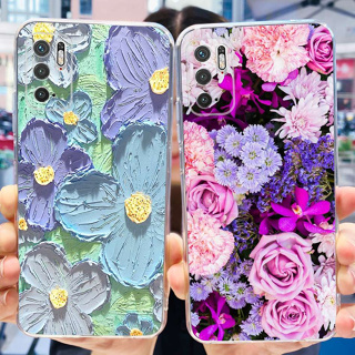 เคสโทรศัพท์มือถือแบบนิ่ม TPU ใส ลายดอกไม้ แฟชั่น สําหรับ Xiaomi Poco M3 Pro 5G Case 2021 6.5 นิ้ว Redmi Note 10 5G