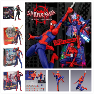 Sv ตุ๊กตาฟิกเกอร์แอกชัน SpiderMan Into The Spiderverse Articulado Spider Man Ps4 Shf Marvel Legends