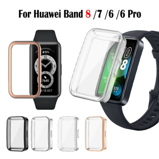 Huawei band 8 7 6 เคส แบบนิ่ม ชนิด TPU ป้องกันเต็มรูปแบบ สำหรับ Huawei band 6 Pro case