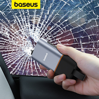 Baseus 3 in 1 ค้อนทุบกระจกรถยนต์ เพื่อความปลอดภัย SOS ไฟ LED