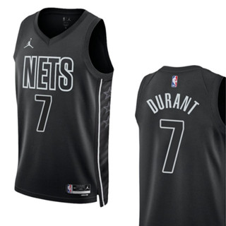 เสื้อกีฬาบาสเก็ตบอล ลายทีม Brooklyn Nets No.7 Season 23 สีดํา #เสื้อกั๊กบาสเก็ตบอล 7 Au Version Hot Press