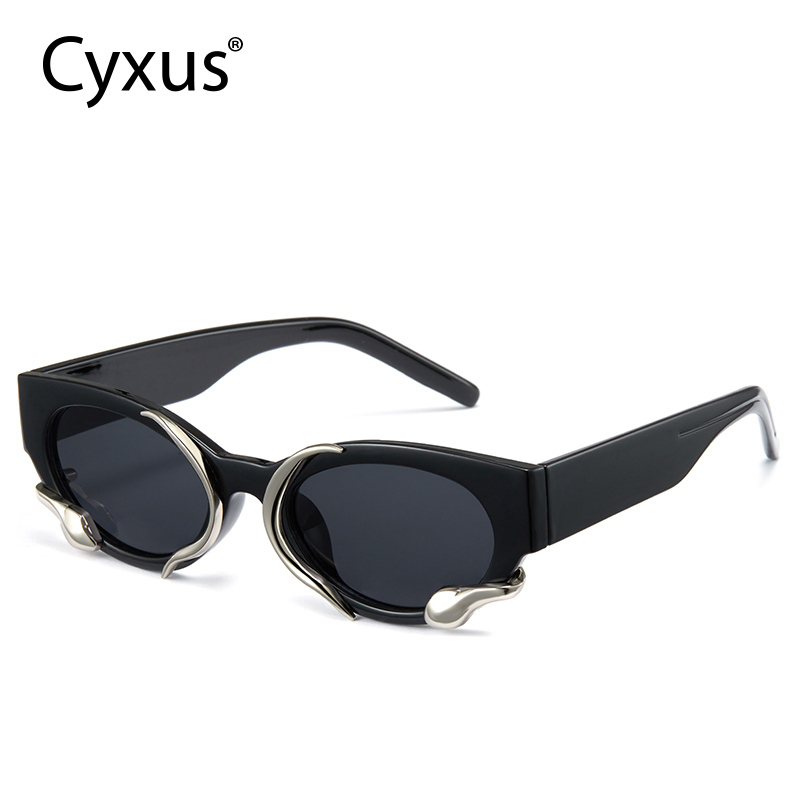 cyxus-แว่นตากันแดด-กรอบ-pc-ลายตางู-สไตล์เดียวกัน-สําหรับเด็กผู้หญิง-y2k-1091