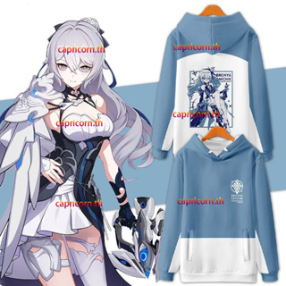 New Anime Honkai Impact 3 Bronya Zaychik Hoodie Japanese Mens Fashion Womens Loose 3D Printing Sweater Unisex Casual Long Sleeve Zipper Hooded Jacket Top Cosplay