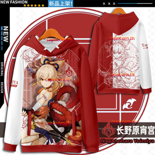 ใหม่ เสื้อแจ็กเก็ตกันหนาว แขนยาว มีฮู้ด พิมพ์ลายการ์ตูนอนิเมะ Genshin Impact Yoimiya 3D ทรงหลวม แฟชั่นสไตล์ญี่ปุ่น สําหรับผู้ชาย และผู้หญิง