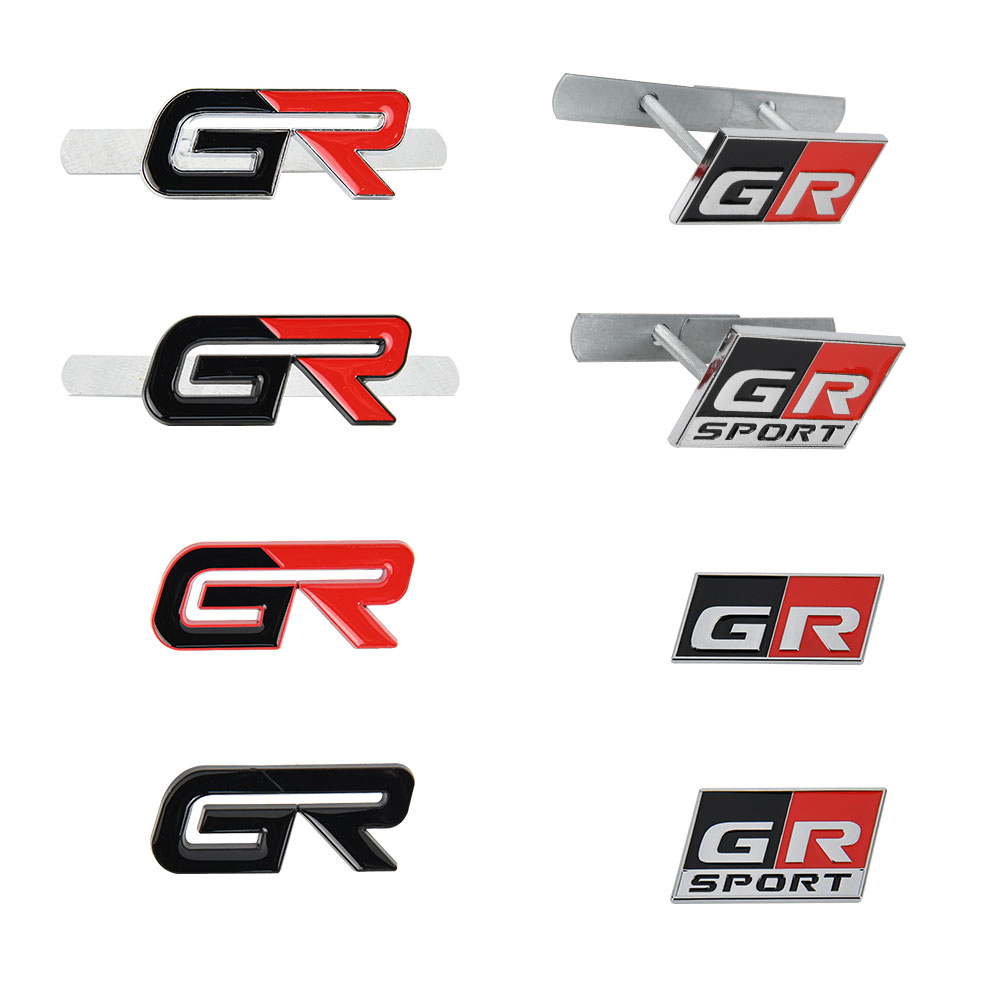 3D สติ๊กเกอร์ติดรถGRโลโก้ติดกระจังหน้าGAZOO RACINGป้ายสําหรับ ...