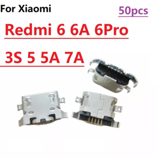 แท่นชาร์จ Micro USB พอร์ตเชื่อมต่อซ็อกเก็ต แบบเปลี่ยน สําหรับ Xiaomi Redmi 6 6A 6Pro 7A 5 5A 3S