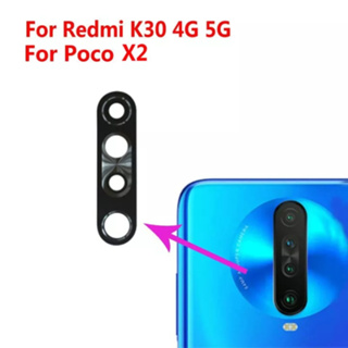 ใหม่ ฝาครอบเลนส์กล้องด้านหลัง พร้อมสติกเกอร์กาว แบบเปลี่ยน สําหรับ Xiaomi Redmi K30 4G 5G Poco X2