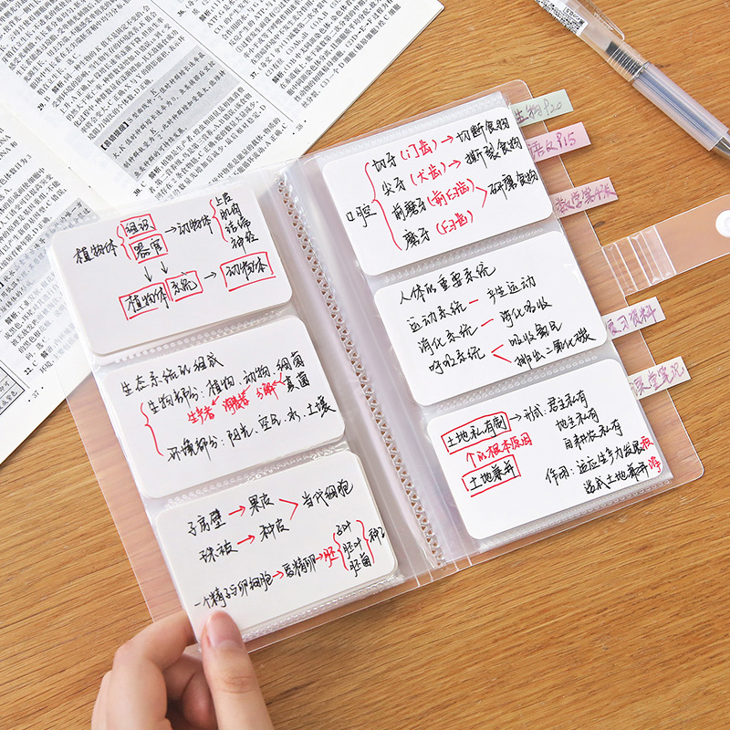 muji-สมุดเก็บนามบัตร-แบบพลาสติกใส-120-ช่อง-สําหรับผู้ชาย-และผู้หญิง