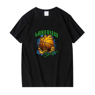 Basketball Pattern เสื้อยืดแขนสั้น ผ้าฝ้าย พิมพ์ลายบาสเก็ตบอล ขนาดใหญ่พิเศษ สําหรับผู้ชาย และผู้หญิง ไซซ์ S-6XL YH498