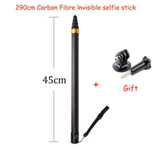 สินค้า For Insta360 X3 selfie stick 2.9M คาร์บอนไฟเบอร์ที่มองไม่เห็น Selfie Stick สำหรับ GoPro hero 11 10 9 Insta360 ONE X2/RS