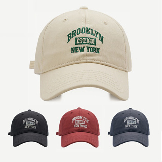 Brooklyn EST.1631 NEW YORK หมวกแก๊ป ผ้าฝ้ายนุ่ม ปักลาย สไตล์อเมริกัน สําหรับผู้ชาย