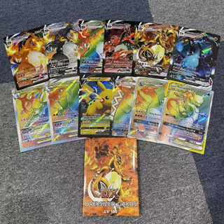 12 ชิ้น การ์ดโปเกม่อน ขนาดใหญ่ Charizard Arceus แฟลชการ์ด ของขวัญของเล่นเกมสำหรับเด็ก