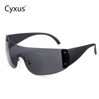Cyxus Y2K Pilot แว่นตากันแดด กรอบขนาดใหญ่ ป้องกันรังสียูวี 400 สําหรับผู้หญิง 1093