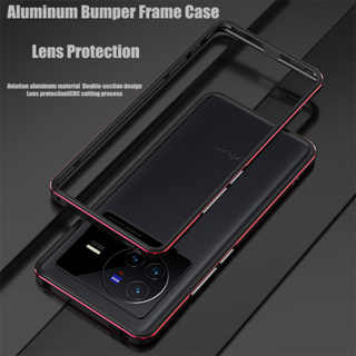 Bumper Case For OPPO X90 X80 X60 X50 Pro Aluminum Metal Frame Slim Cover Phone Case + Carmera Protector Accessories