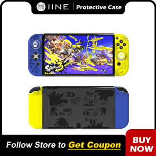 สินค้า IINE เคสป้องกัน ลายปลาหมึก สีเหลือง สีม่วง สําหรับ Nintendo Switch 12