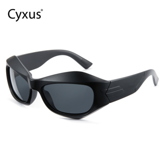 Cyxus แว่นตากันแดด เลนส์โพลาไรซ์ กรอบขนาดใหญ่ กันลม สําหรับผู้หญิง และผู้ชาย Uv400 1096