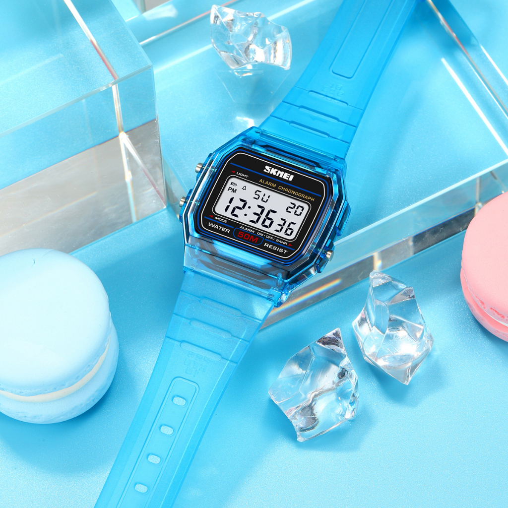 skmei-นาฬิกาข้อมือดิจิทัล-led-อิเล็กทรอนิกส์-ขนาดเล็ก-สีโปร่งใส-สําหรับเด็กผู้ชาย-และเด็กผู้หญิง
