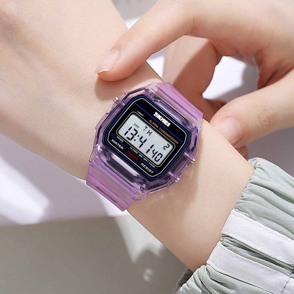 skmei-นาฬิกาข้อมือดิจิทัล-led-อิเล็กทรอนิกส์-ขนาดเล็ก-สีโปร่งใส-สําหรับเด็กผู้ชาย-และเด็กผู้หญิง