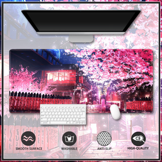 Sakura Hanami แผ่นรองเมาส์ ขยาย กันน้ํา กันลื่น ยาง แม่นยํา ล็อคขอบ ออกแบบโต๊ะ แผ่นรองเมาส์เล่นเกม ขนาดใหญ่