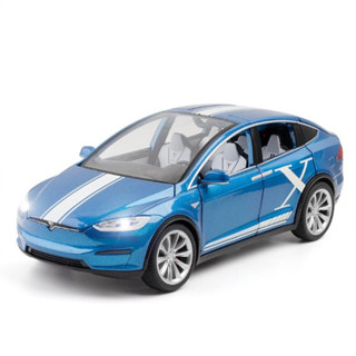 โมเดลรถยนต์ 1:24 Tesla Model X SUV อัลลอย ของเล่นสําหรับเด็ก