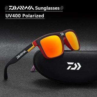 Daiwa แว่นตากันแดด เลนส์โพลาไรซ์ UV400 พร้อมกล่อง สําหรับผู้ชาย ผู้หญิง เหมาะกับการขับขี่ ขี่จักรยาน ชายหาด กีฬากลางแจ้ง ตกปลา