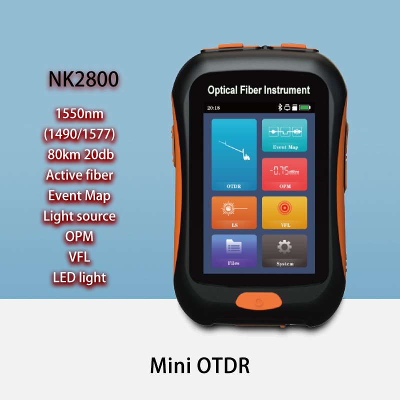 nk2800-mini-otdr-เครื่องวัดสายไฟเบอร์ออปติคอล-1550nm-80km-20db-พร้อมแผนที่อีเวนท์-vfl-ols-opm