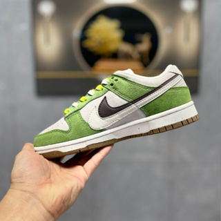 Nk SB Dunk Low top SE 85 รองเท้าผ้าใบลําลอง เหมาะกับการวิ่ง สีขาว สีเขียว สไตล์เรโทร สําหรับผู้ชาย ผู้หญิง