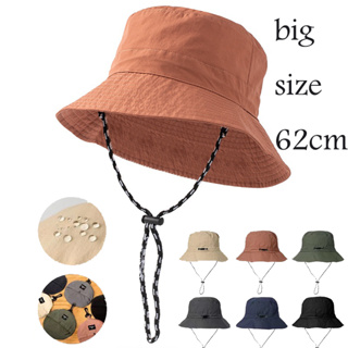 หมวกบักเก็ต ขนาดใหญ่ 60-63 ซม. เหมาะกับเดินชายหาดกลางแจ้ง สไตล์ฮิปฮอป สําหรับผู้ชาย และผู้หญิง