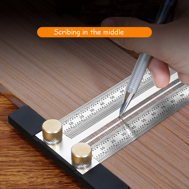 Woodworking Marking T-Type Scale Ruler Hole Scribing Marking Ruler ...